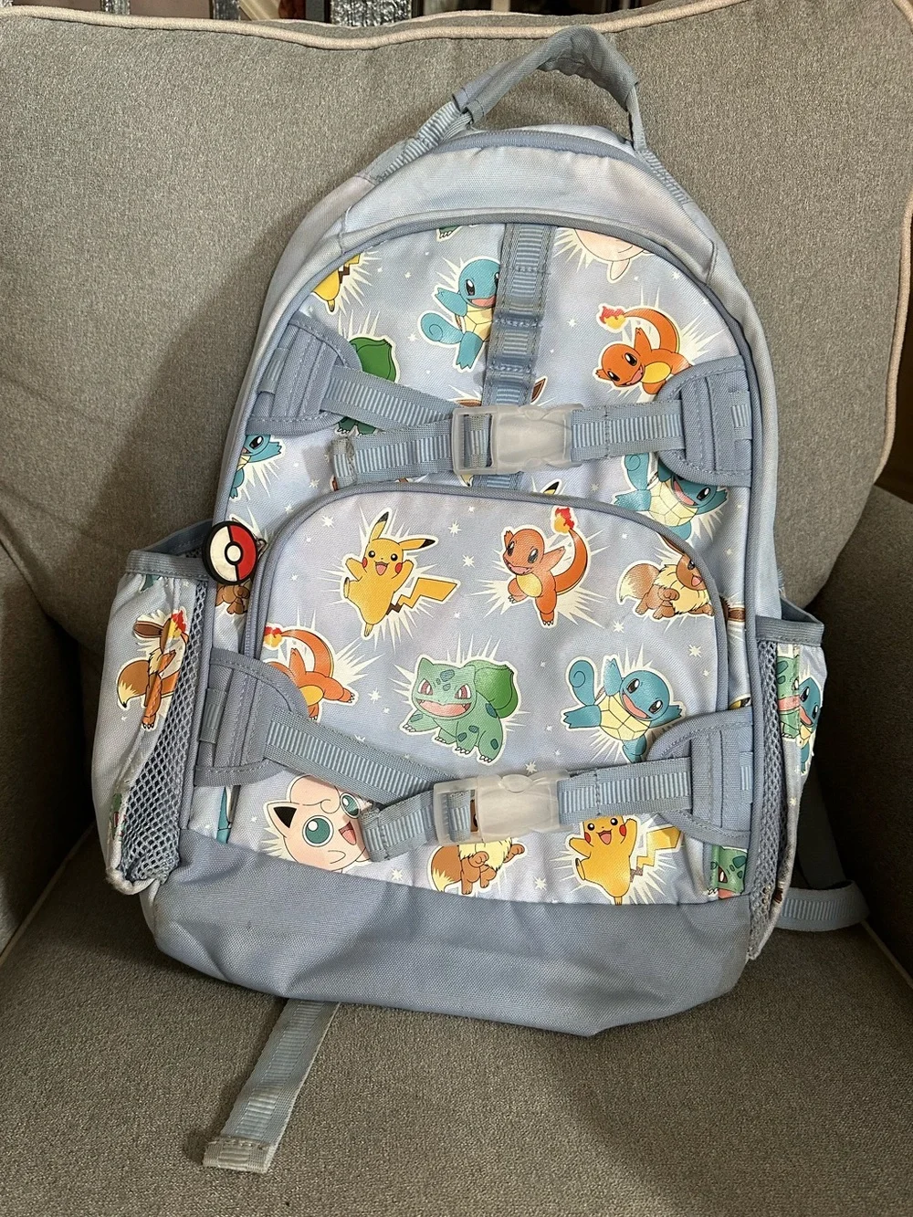 Pottery Barn Kids Light Blue Pokémon Mackenzie Backpack